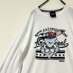 長袖Tシャツ　ビックプリント　ワンポイントロゴ　ラビット　うさぎ　アニマル