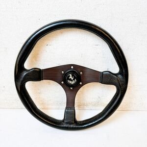 259＊中古 メーカー不明 直径 約35cm ステアリング ハンドル FORMULA ホーンボタン 付き 当時物 現状品＊