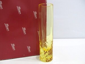 第二通販 １円　未使用保管　モーゼル　花瓶　黄色系　　