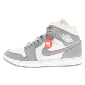 NIKE ナイキ WMNS AIR JORDAN 1 MID BQ6472-115 ウィメンズ エアジョーダン1 ハイカットスニーカー グレー/セイル US11/28cm