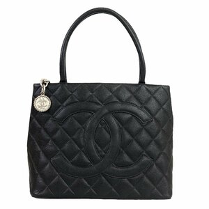 【1円～】 シャネル CHANEL バッグ ハンドバッグ トートバック キャビアスキン 復刻トート 6番台 ブラック ユニセックス ヴィンテージ