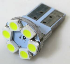 T10 6連LEDバルブ ホワイト 白 スモール 車幅灯 ナンバー ルーム マップ バニティ 電球 小型 コンパクト 動作確認済 新品 同梱不可