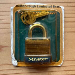 未開封品 USA製 MASTER LOCK No.8 南京錠 パドロック 真鍮 ビンテージ マスターロック アメリカ製 レトロ Maid in USA デッドストック