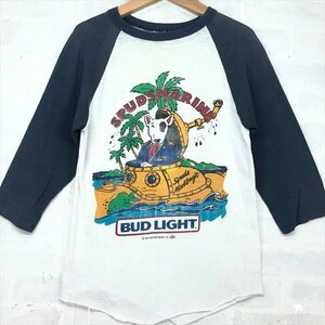 80s BUD LIGHT バドライト SPUDSMARINE ラグラン Tシャツ MU632024050306