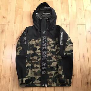 GORE TEX スノボジャケット Sサイズ a bathing ape BAPE snowboard jacket エイプ ベイプ アベイシングエイプ 迷彩 1st camo green kyz5