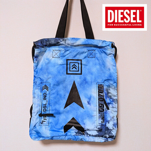 最終大処分特価！定価22,000円 新品 DIESEL(ディーゼル) 2way トートバッグ リュック (ブルー系) 正規 おしゃれ 男女兼用