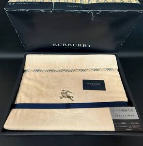 未使用 シール織綿毛布 BURBERRY バーバリー BB4539 家庭で洗える 寝具 布団 ベッド 241227-36