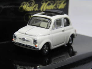 FIAT500 1/64 PMA フィアット 500 NUOVA 500（ヌオーヴァ500）白 1957~1976 ルーフ開 Micro Champs チンクェチェント 