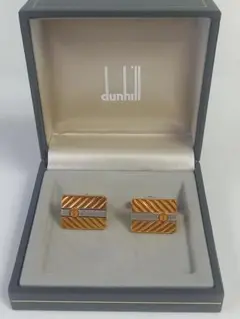 dunhill  ダンヒル  dロゴ カフス  ゴールドXシルバー