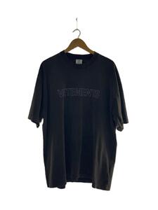 VETEMENTS◆23SS/LOGO OUTLINE T-SHIRT/Tシャツ/S/コットン/GRY/UE63TR440B