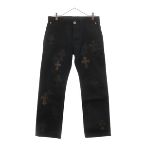 CHROME HEARTS クロムハーツ CHINOS CEM CRS PTCH カモフラセメタリークロスパッチ チノロングパンツ ブラック/カーキ