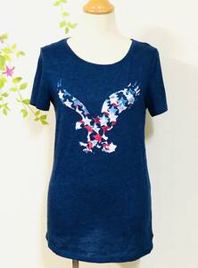 未着用　AMERICAN EAGLE（アメリカンイーグル）半そでTシャツ　イーグルマーク　ネイビー　サイズS