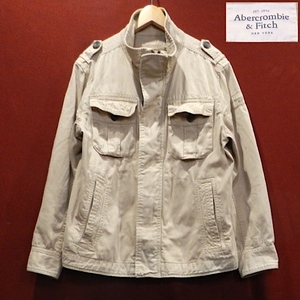 アバクロンビー&フィッチ Abercrombie & Fitch SENTINEL アバクロ ZIP ボタン ミリタリー デザイン センチネル ジャケット ベージュ L 美品