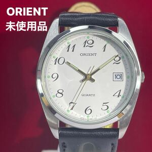 90s 未使用 ORIENT オリエント クォーツ 日本製 純正革ベルト 腕時計 メンズ 