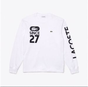 ★新品LACOSTE SINCE27プリントコットンTシャツTH7045L001