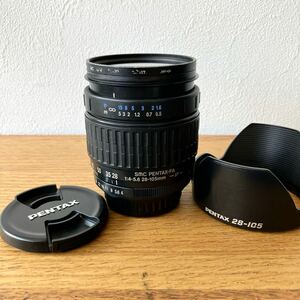 ●PENTAX ペンタックス SMC PENTAX-FA 28-105mm F4-5.6/レンズ/カメラ用品/美中古/前後レンズキャップ付き