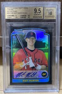 2003 bowman chrome Matt Murton 直筆サイン　BGS9.5 マット・マートン