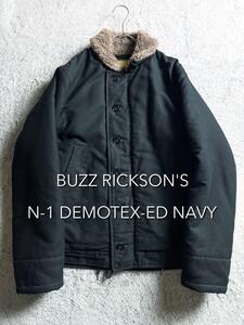 【バズリクソンズ】N-1 DEMOTEX-ED NAVY デッキジャケット 36