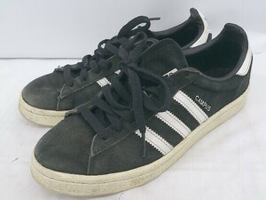 ◇ adidas アディダス CAMPUS キャンパス BZ0084 ローカットスニーカー シューズ サイズ23.5ｃｍ ブラック レディース E