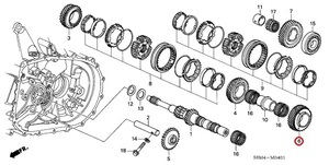 Brandnew! honda Genuine Parts 23580-PNT-000 Mainshaft 5Th Gear JDM integra DC5 acura インテグラタイプR 5速ギア EP3 civic シビック