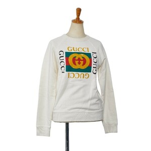 グッチ ヴィンテージロゴ プリント スウェット トレーナー サイズ：12 483878 オフホワイト マルチカラー レディース GUCCI【中古】