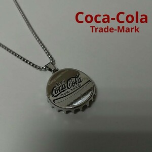 未使用品 Coca-Cola Trademark Bottle Cap Necklace コカコーラ ロゴ ボトルキャップ王冠デザイン S925刻印 ペンダント トップネックレス