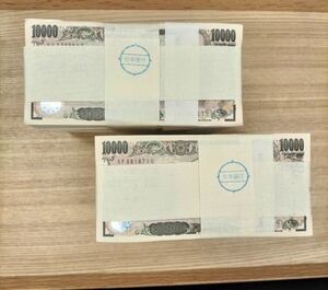 1000万円札束　ダミー　福沢諭吉　リアルダミー　1000万円×2束　S