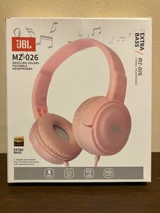 【新品・未使用】JBL/ヘッドホン/ヘッドフォン/MZ-026/ピンク/EXTRA BASS/Hi-Res AUDIO/ハイレゾ/MIC/360度/DEEP BASS/HD SOUND