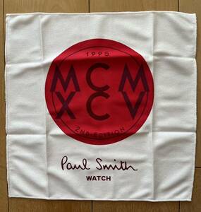 送料込み 未使用 ポールスミス メガネ拭き メガネクロス レンズクロス クリーニングクロス トレシー paul smith WATCH MCMXCV 2ND EDITION