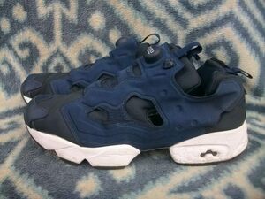 REEBOK INSTA PUMP FURY RETRO LOW 紺白 30cm US12 美品 リーボック インスタ ポンプ フューリー