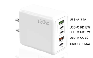 【新品】5ポート 充電器 120W USB Type C 3口 Type A 2口 QC3.0対応