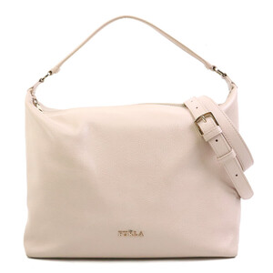 フルラ Furla ハンドバッグ ショルダーバッグ レザー ピンクベージュ a0421