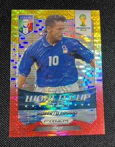 SOCCER 2014 PANINI PRIZM WORLD CUP BRAZIL Yellow and Red Pulsar Prizm ROBERTO BAGGIO ロベルト・バッジョ イエロー&パルサーパラレル