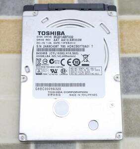 ∠ 320GB｜SATA 2.5インチ 内蔵 ハードディスク ｜TOSHIBA 東芝 MQ01ABF032 HDD｜フォーマット済 ■O1202