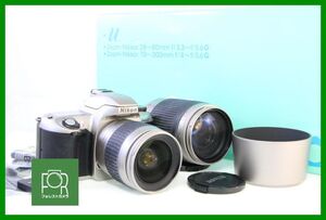 【同梱歓迎】【動作保証・点検済】良品■Nikon μ ボディ+AF NIKKOR 28-80mm F3.3-5.6G+70-300mm F4-5.6G■元箱付き■GGG1033