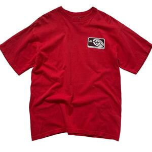 00s adidas アディダス USA製 半袖 プリント Tシャツ 古着 サッカー M レッド 赤 メンズ トップス ロゴ