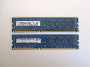 ★☆送料無料☆Hynix PC3-10600U(DDR3-1333)2GBx2枚＝4GB デスクトップメモリー 動作確認品☆★