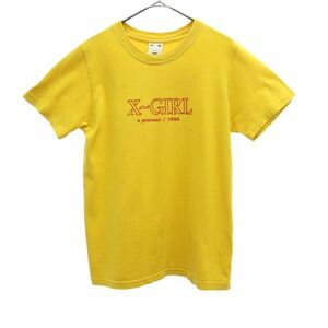 エックスガール プリント 半袖 Tシャツ 1 イエロー X-girl レディース