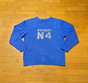 STUSSY　ステューシー　古着　00s　N4　ナンバー4　スエットシャツ　モノグラム柄　17122400000003