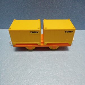 プラレール【同梱OK】コンテナ貨車 1両 TOMY 黄色