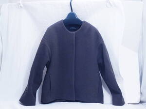 green label relaxing グリーンレーベルリラクシング ノーカラー ショートコート★Sサイズ★ブラウン★UNITED ARROWS