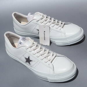 デッド!! US 10 1/2 / 29cm 新品!! 希少カラー!! 日本製 converse ONE STAR J 白x銀 ワンスター made in japan