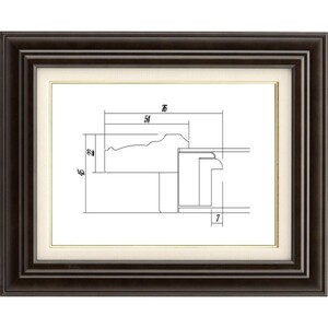 額縁　油絵用 木製フレーム アクリル付 7741 サイズ F3号 コクタン