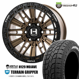 4本セット HOSTILE H129 MOJAVE 17x9.0J 6/139.7 +0 MBZ MONSTA TERRAIN GRIPPER A/T 265/70R17 ホワイトレター プラド O/Fサイズ