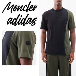 Moncler adidas ジャージ Tシャツ 半袖 カーキ ブラック