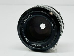 Nikon NIKKOR 50mm 1:1.4 Ai カメラレンズ マニュアルフォーカス 未チェック 現状品 管理番号09141