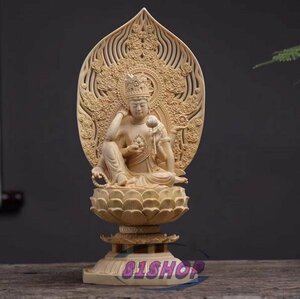 「81SHOP」高品質★ 如意輪観音像 最新作 木彫 仏師で仕上げ品 仏教美術