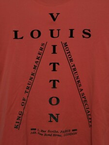 XXLサイズ全面ジャイアントルイヴィトンロゴトランク大きいサイズ最高傑作一瞬でルイヴィトンと分かるブラックバイカラー半袖Tシャツ