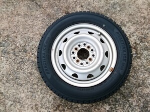 155/65R13 【1本のみ】13インチ スタッドレスタイヤ　13×4.00B 4穴 マルチスチールホイール付き　2020年　軽自動車　②