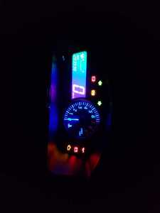 H91W オッティ LED打ち替え グリーン＆ブルー＆パープルピンク スピードメーター 